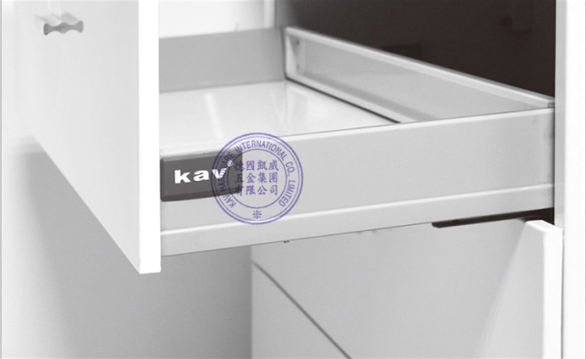 Dolap AksamlarıÇekmece Rayı Tam Açılım Frenli Bordürsüz Box Gri
