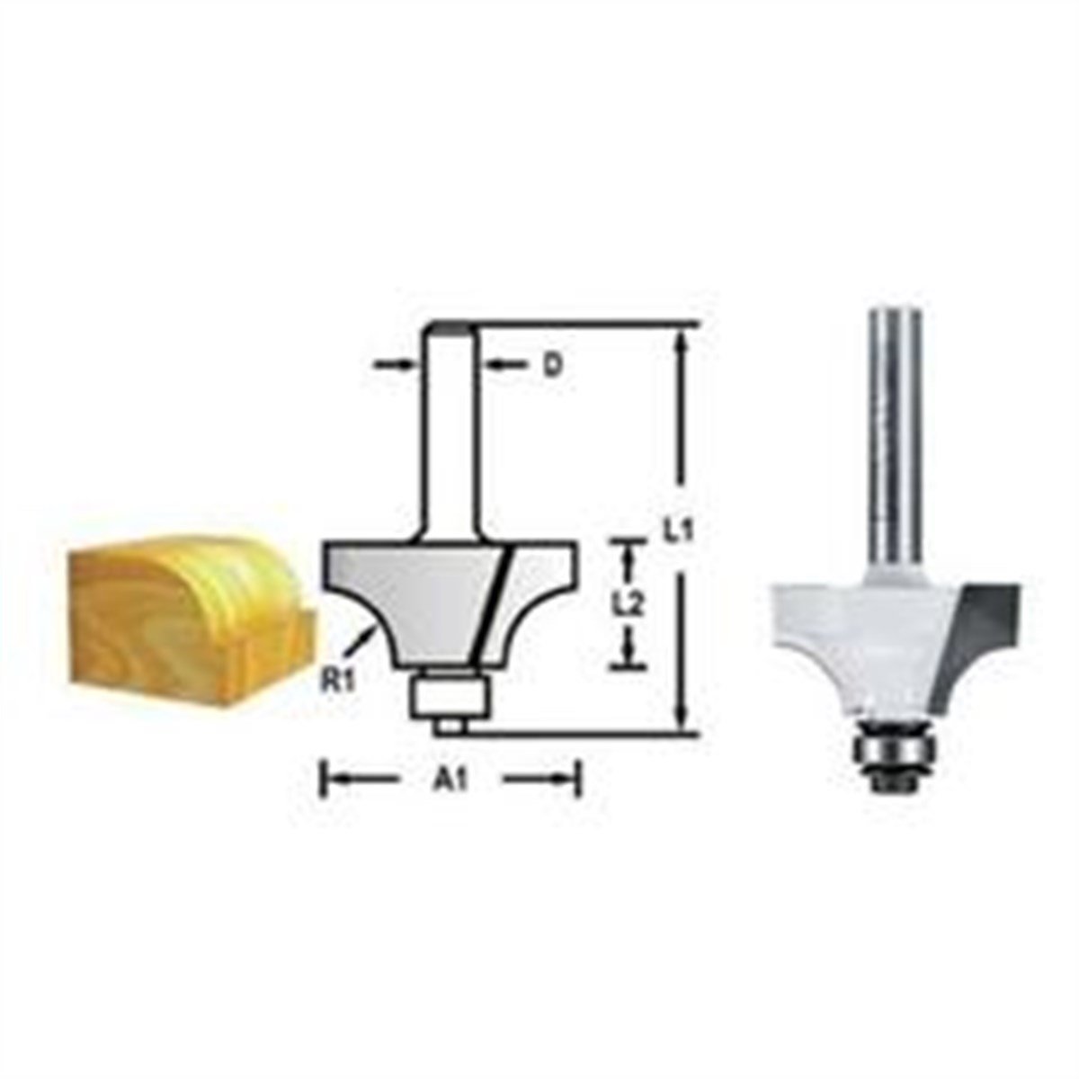 Freze UcuMakita Uç Freze Beading Bit-With Bearing
