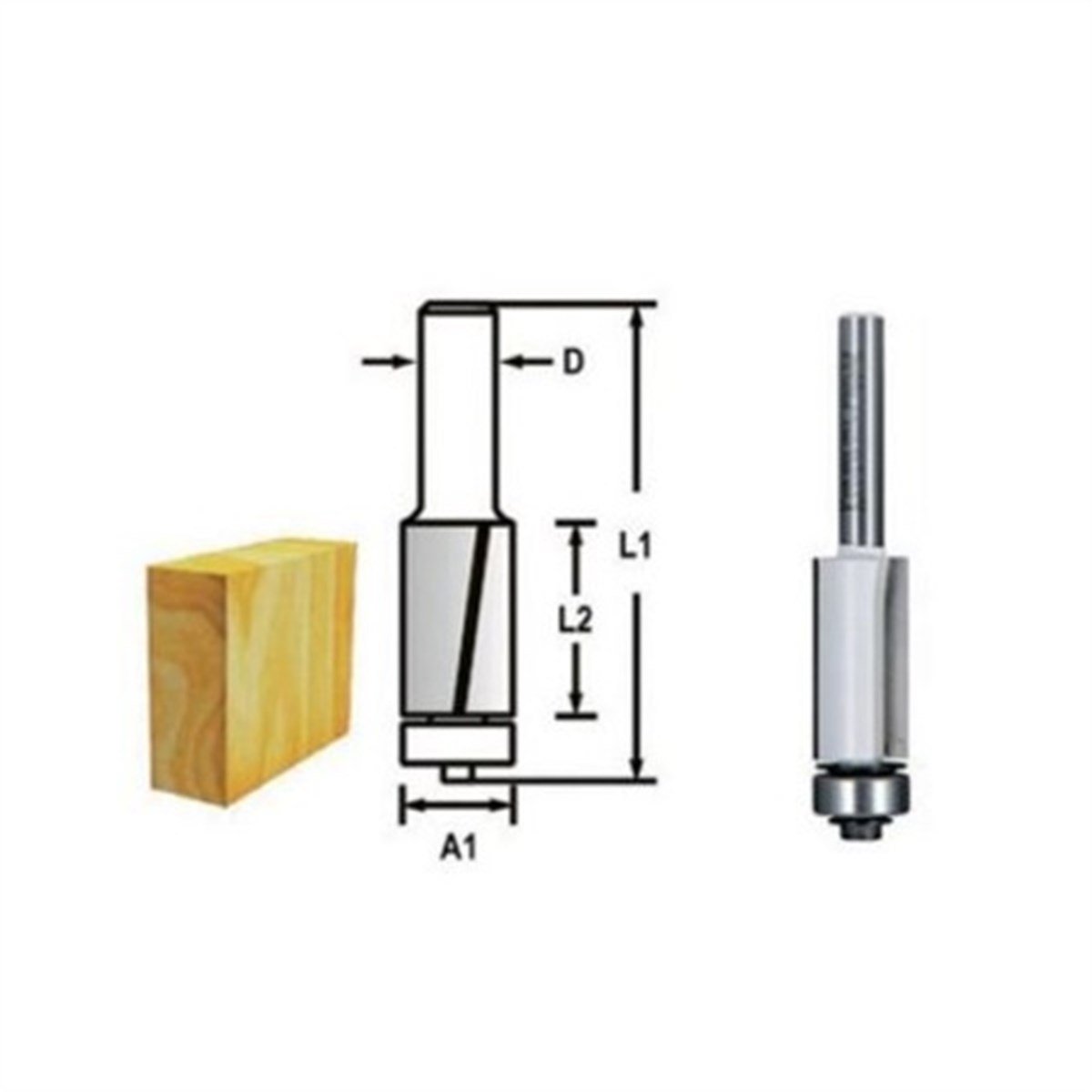 Freze UcuMakita Uç Freze Flush Trim Bit 2 Flute
