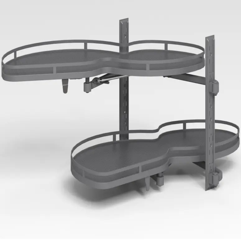 Kiler SistemiKör Köşe Kaymaz Taban Mat Siyah 864X495X750 Modul 90Cm