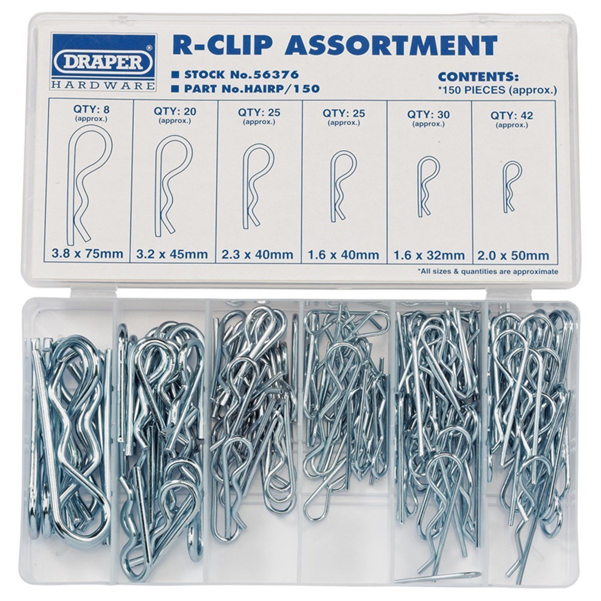 Klips ve SegmanlarDraper R Klips Seti 150 Parça