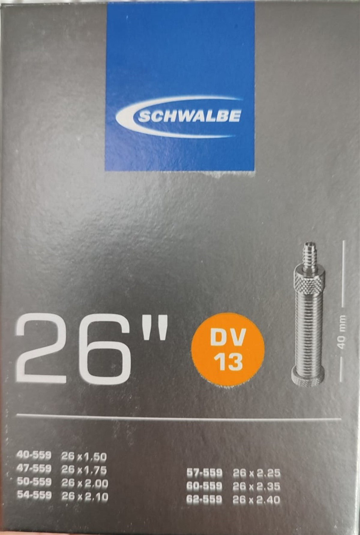LastiklerSchwalbe Lastik Dağ İç 26x1.50-2.50 DV 40MM