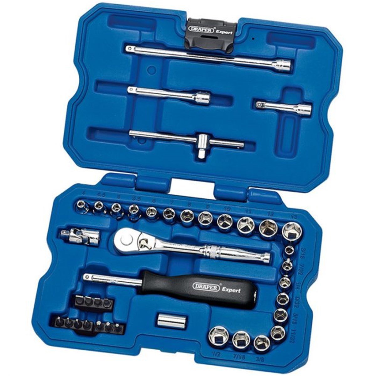 Lokma Anahtar 6 KöşeDraper Lokma Anahtar Seti 6 Köşe 40 Parca 1/ 4''