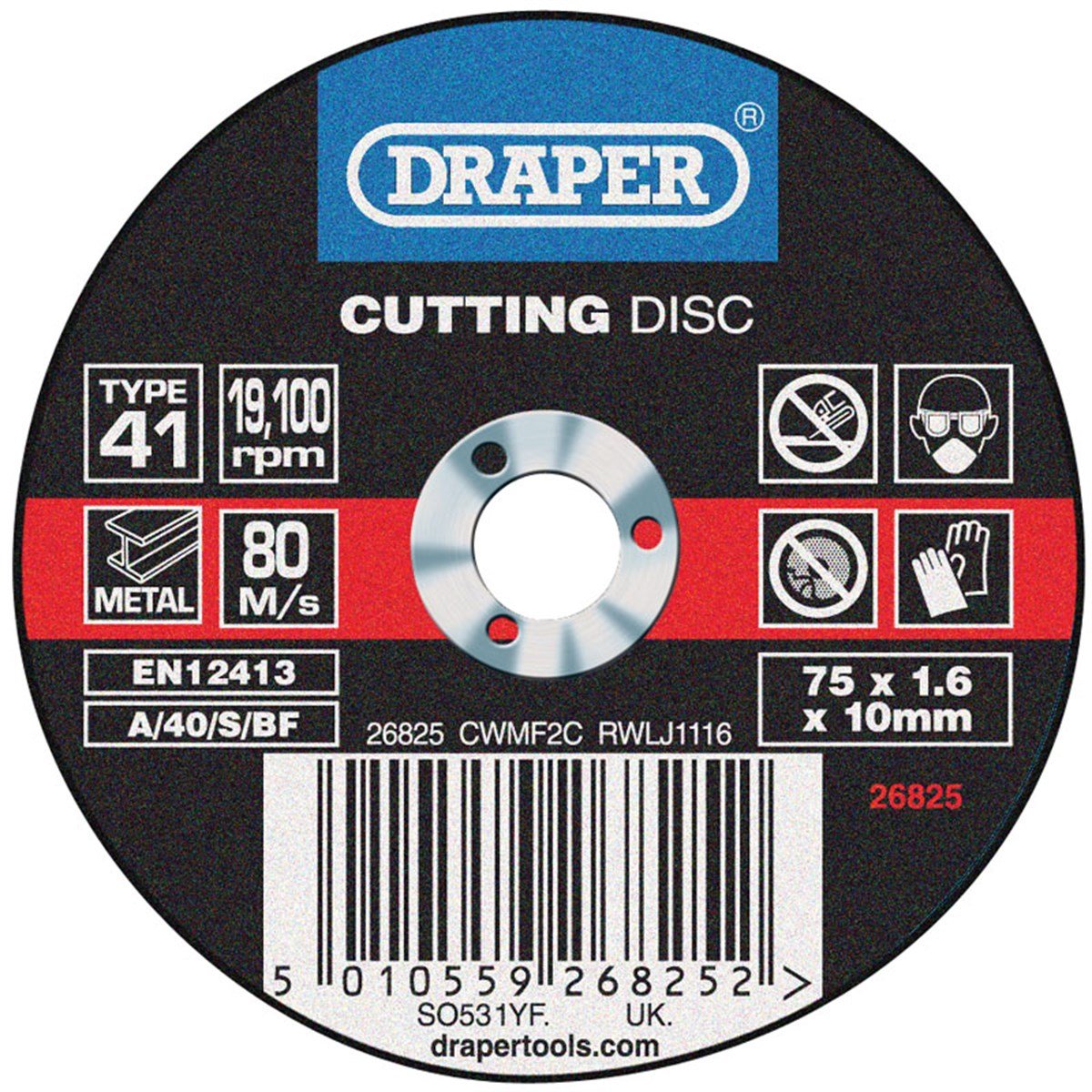 Metal KesmeDraper Kesme Taşı 75X10X1.6MM