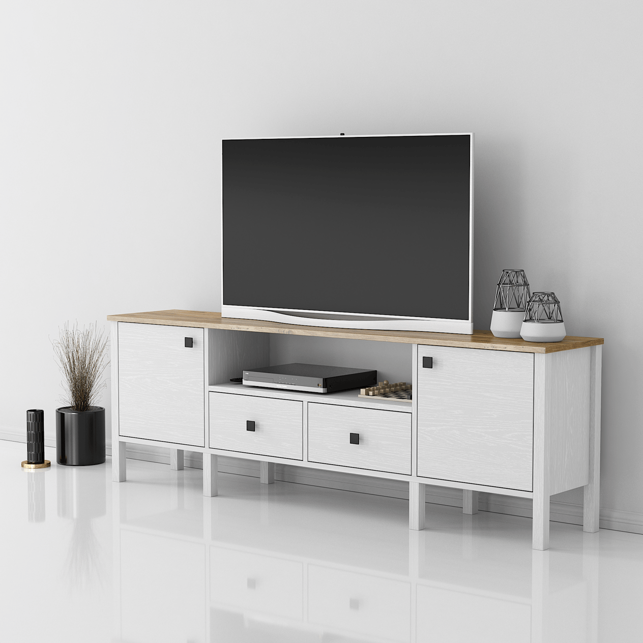 TV ÜnitesiHelen Tv Ünitesi Siyah 180CMx60CMx35CM