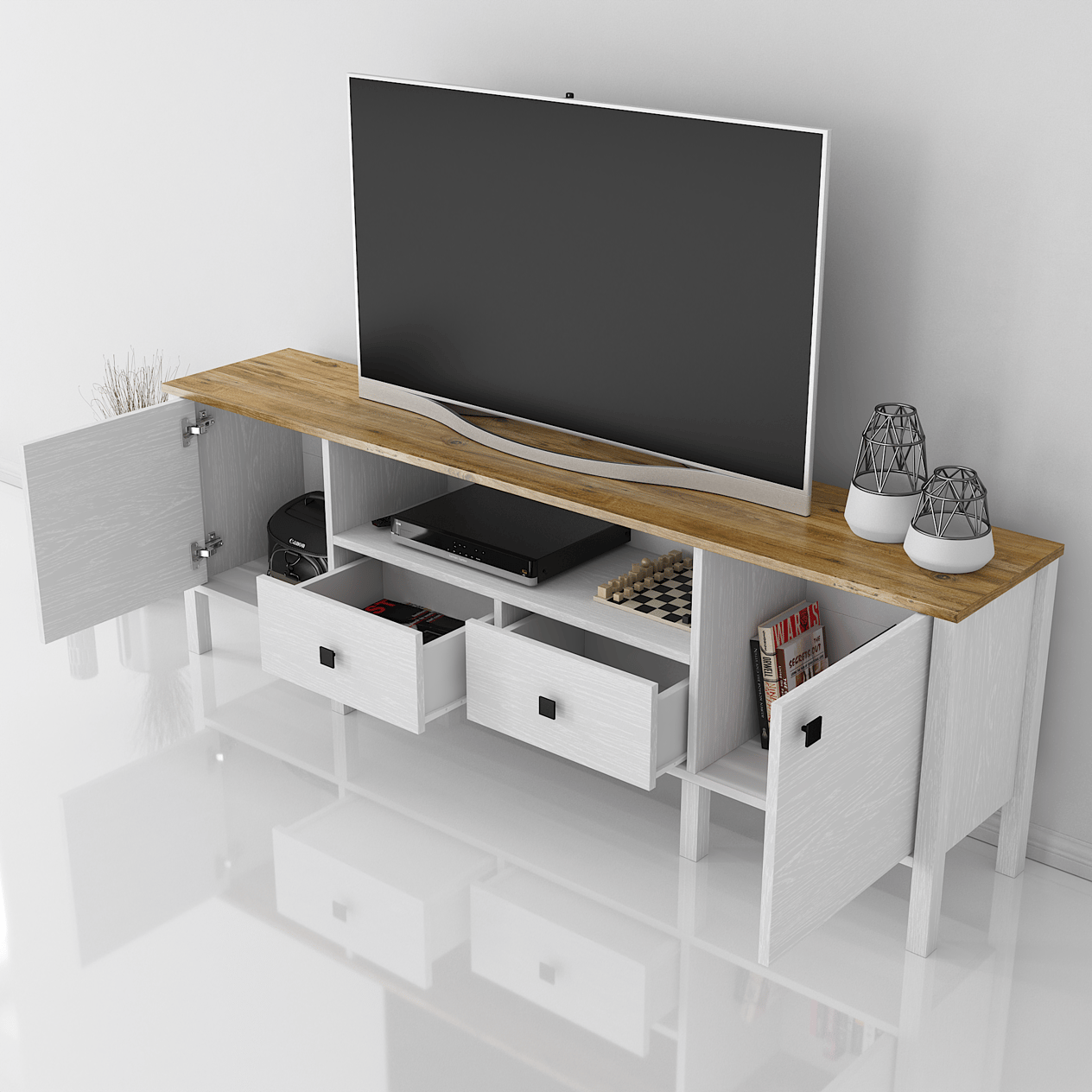 TV ÜnitesiHelen Tv Ünitesi Siyah 180CMx60CMx35CM