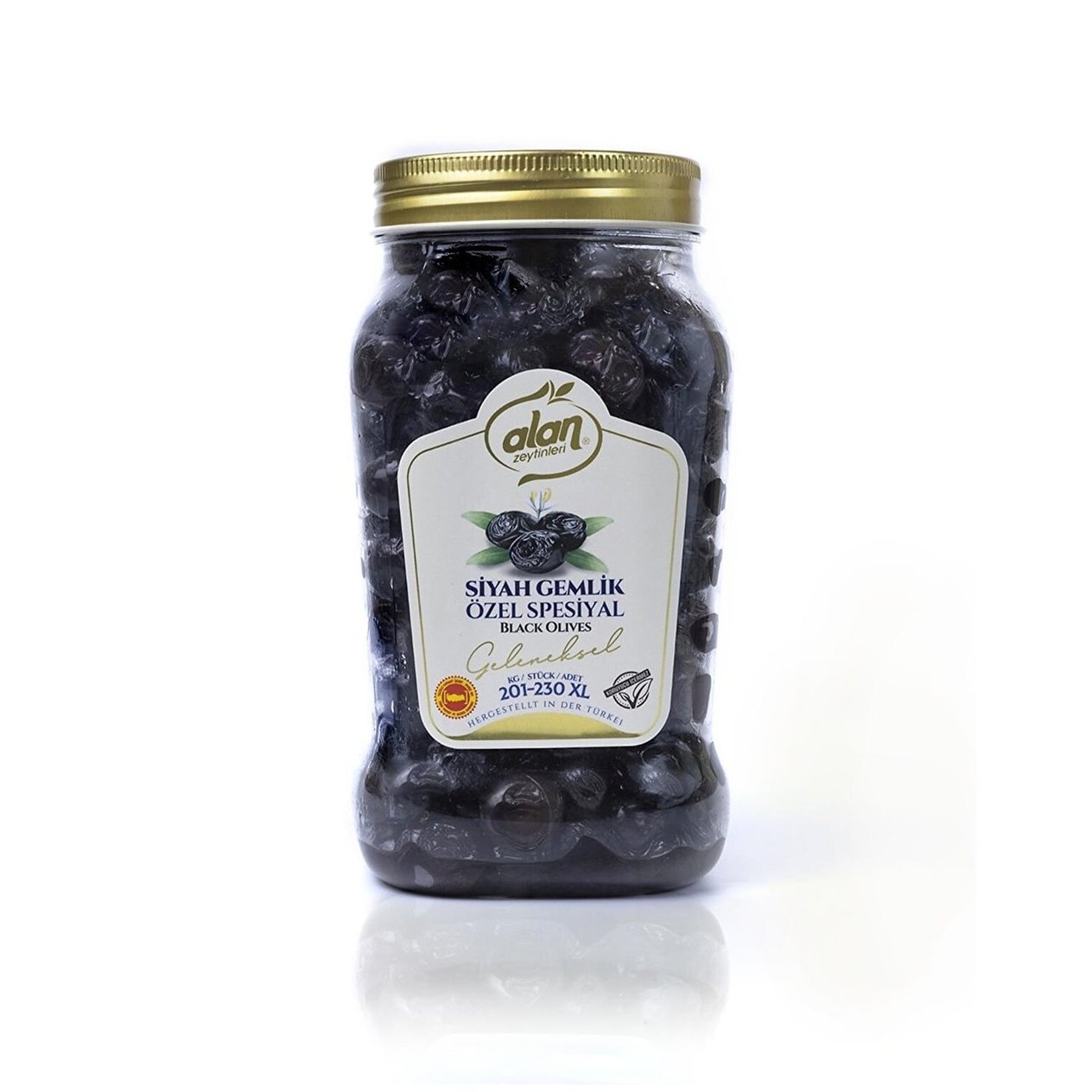 Alan Siyah Gemlik Zeytin 201-230 Kalibre 450 g e