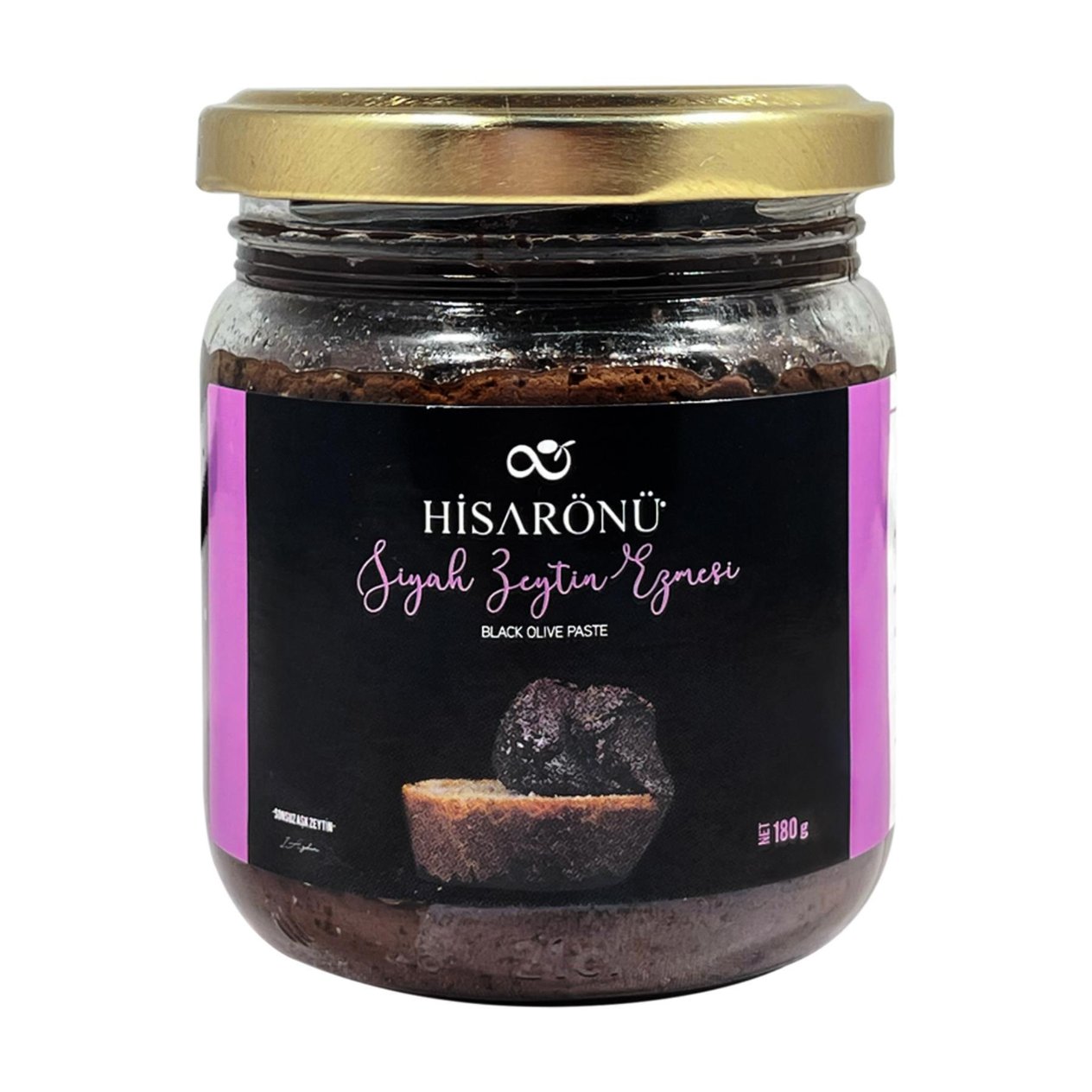 Hisarönü Doğal Siyah Zeytin Ezmesi 180 g ℮