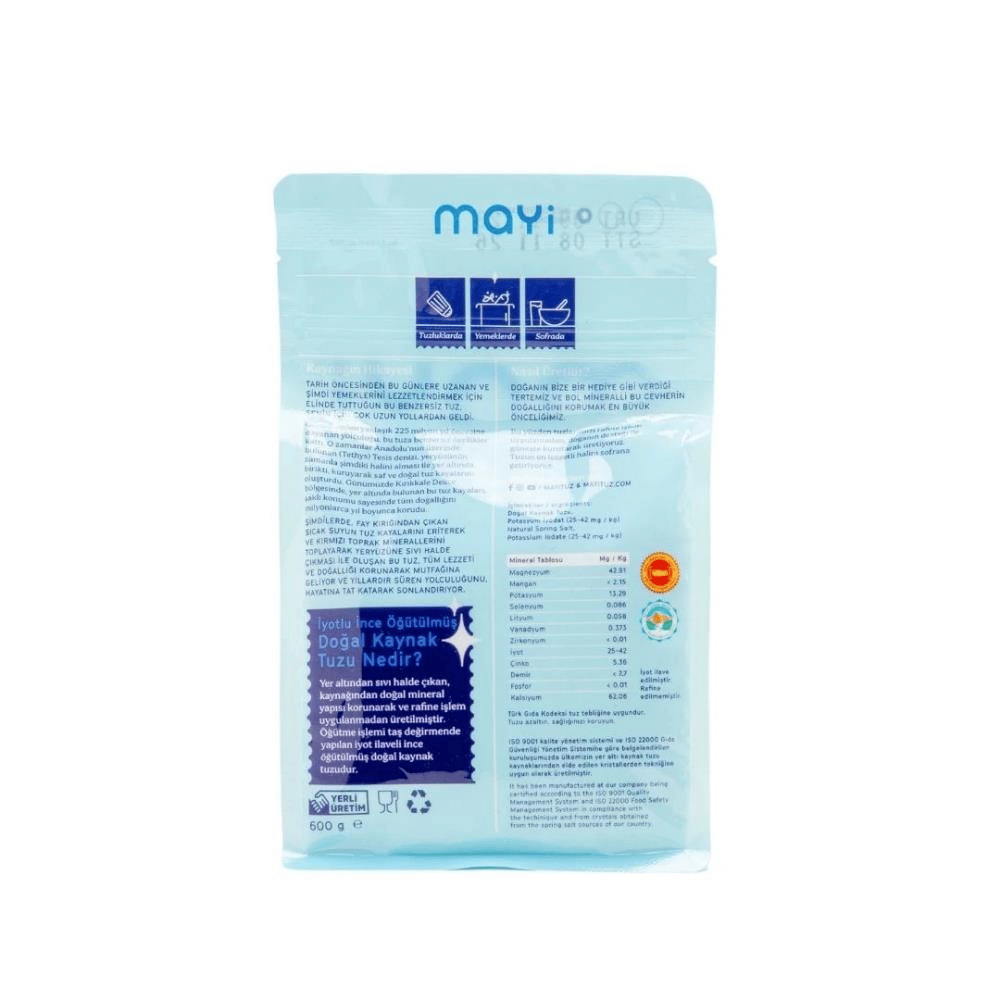 Mayi Tuz Delice İyotlu İnce Kaynak Tuzu 600 g e