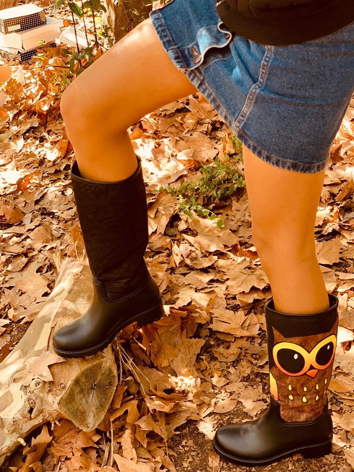 BAYKUŞ BASKILI YAĞMUR ÇİZMESİ DESENLİ YAĞMUR ÇİZMESİ RAIN BOOT WOMAN SHOES ER-002