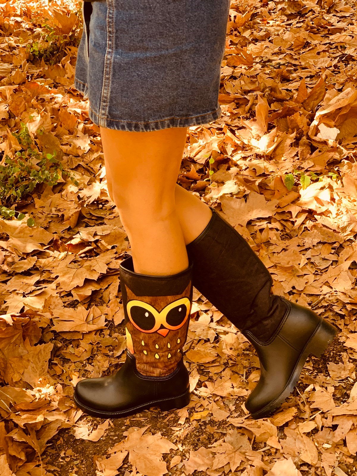 BAYKUŞ BASKILI YAĞMUR ÇİZMESİ DESENLİ YAĞMUR ÇİZMESİ RAIN BOOT WOMAN SHOES ER-002