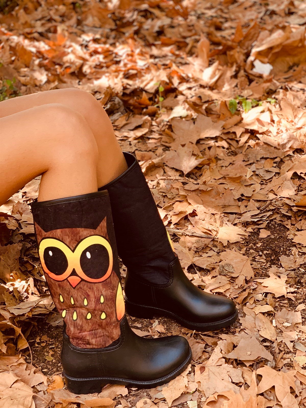 BAYKUŞ BASKILI YAĞMUR ÇİZMESİ DESENLİ YAĞMUR ÇİZMESİ RAIN BOOT WOMAN SHOES ER-002