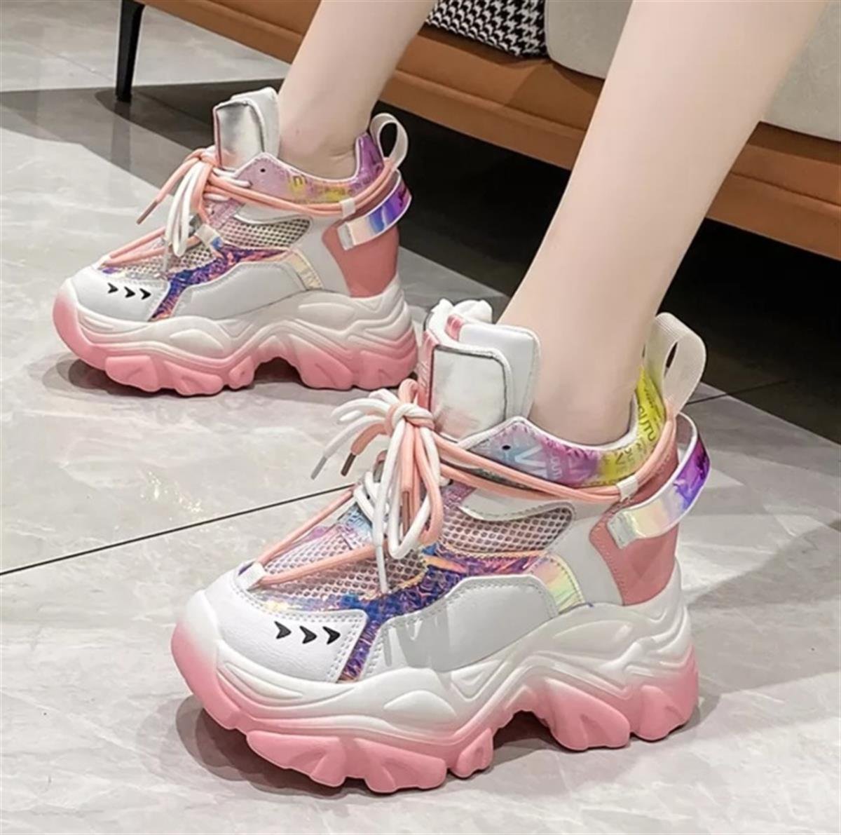 Gizli Topuk Spor Ayakkabı 10 cm