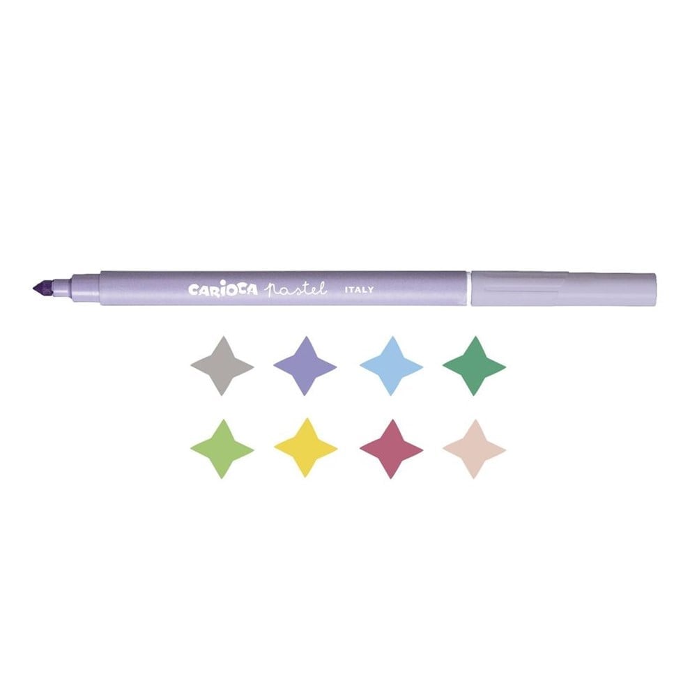 PASTEL RENKLER SÜPER YIKANABİLİR KEÇELİ BOYA KALEMİ 8'Lİ