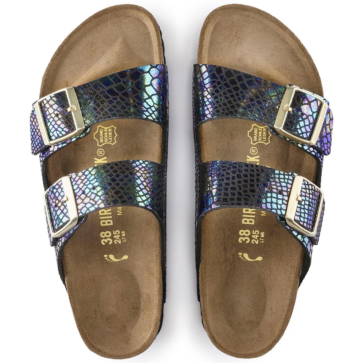 Birkenstock  Arizona Shiny Snake Black Multicolor 1003463 Kadın Terlik