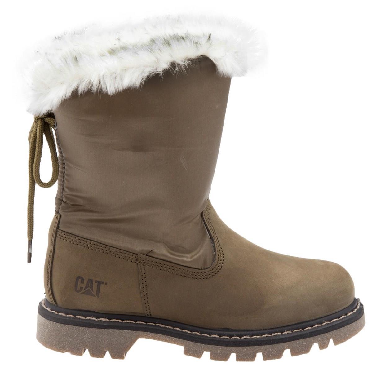 Caterpillar Bruiser Scrunch E Olive Nubuk Kadın Bot