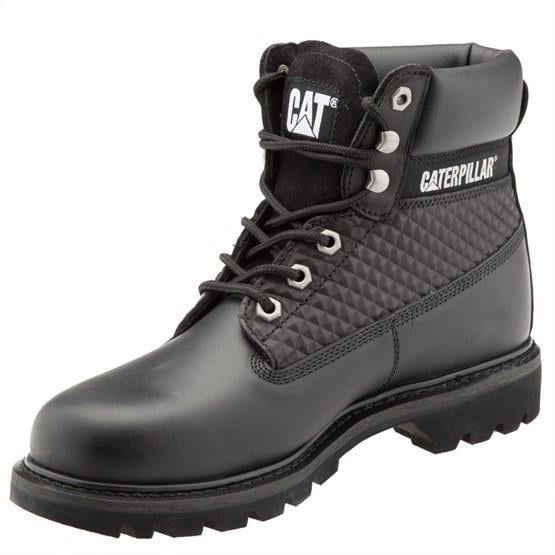 Caterpillar Colorado Print Black Deri Erkek Bot