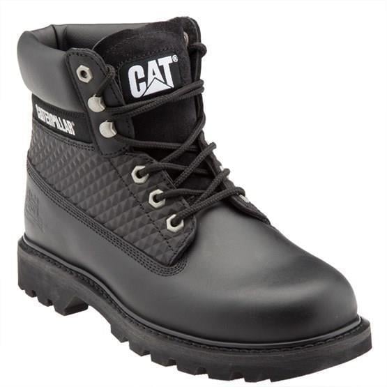 Caterpillar Colorado Print Black Deri Erkek Bot