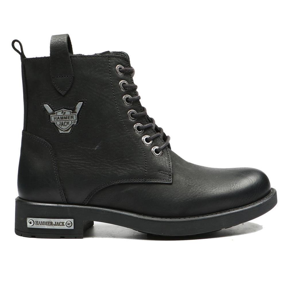 Hammerjack 15200-G Siyah Yıkama Nubuk Kadın Bot