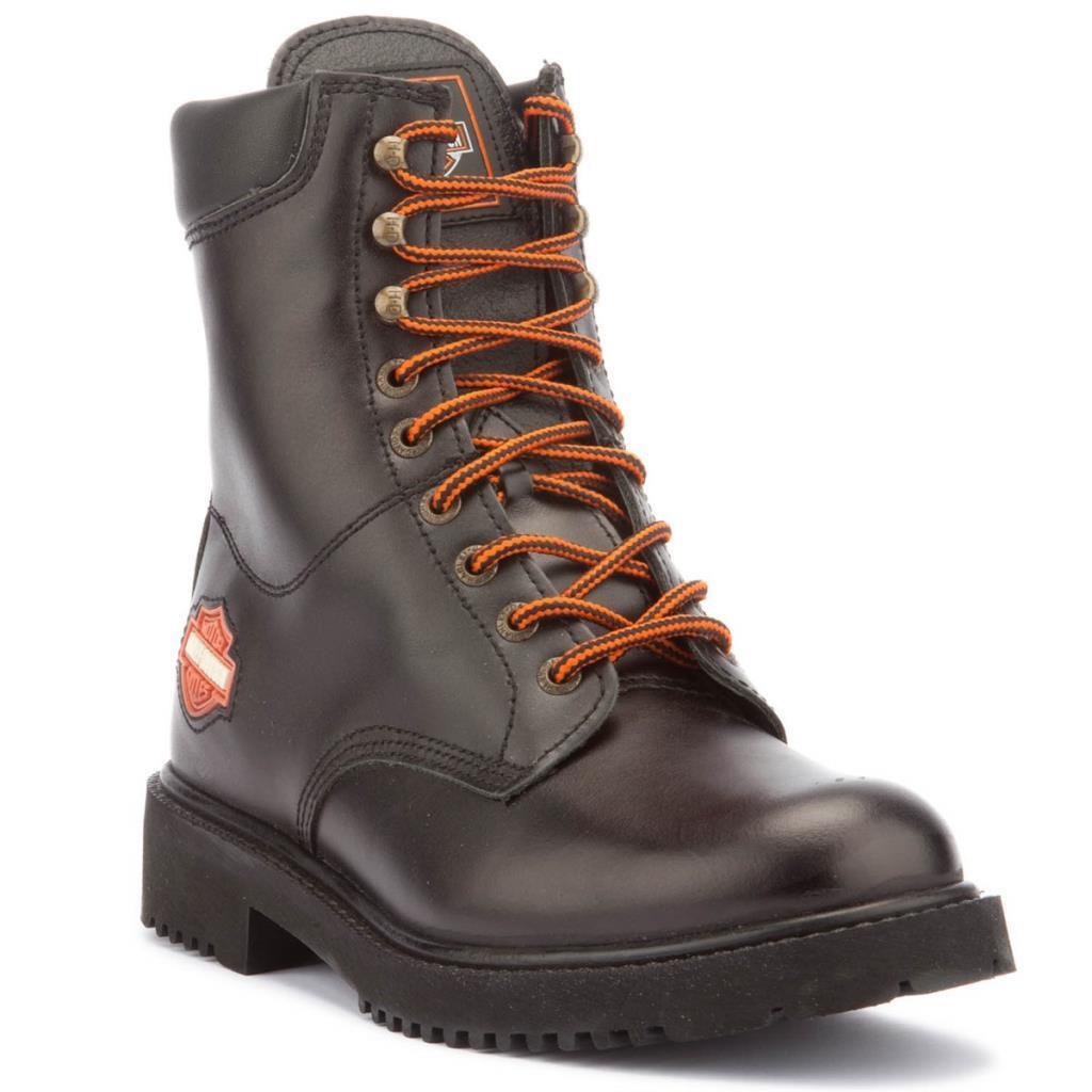 Harley Davidson 558 Steel Toe HI Black Deri Kadın Bot