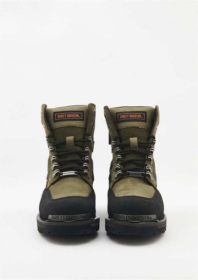 Harley Davidson Millo Olive Crazy Deri Erkek Bot