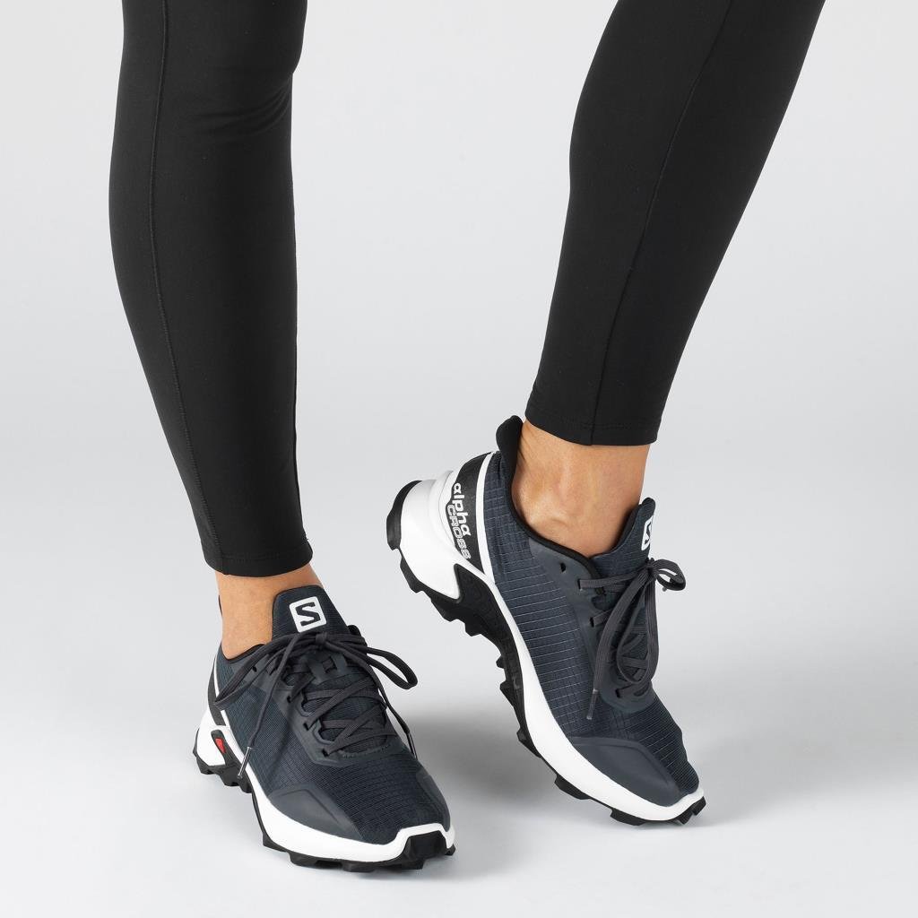 Salomon 408045 Alphacross W İndaİnk/White Black Kadın Outdoor Ayakkabı