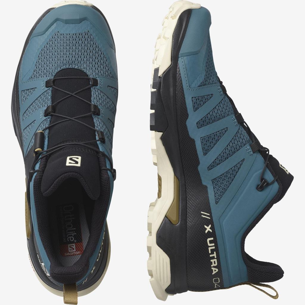 Salomon 414530 X Ultra 4 Mallard Blue/Bleached Sand/Bronze Erkek Outdoor Ayakkabı