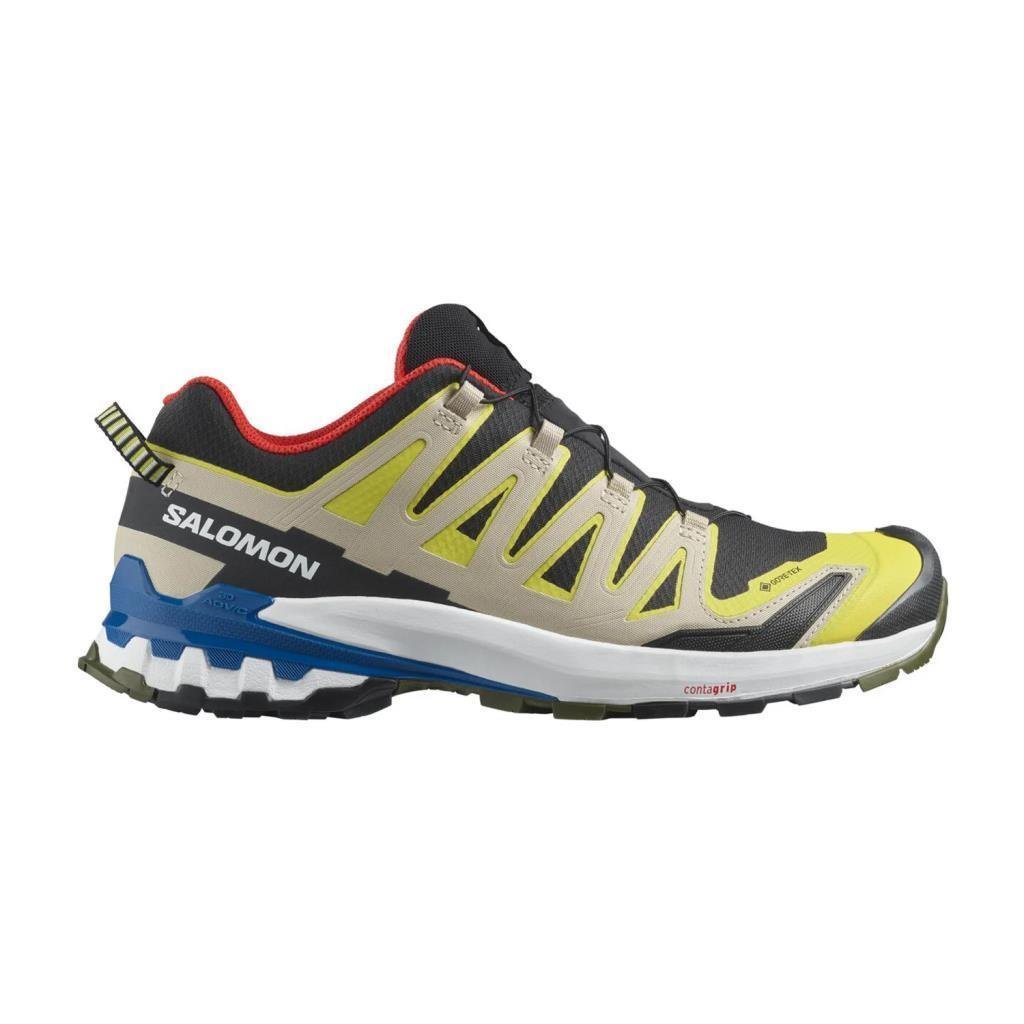 Salomon 471190 Xa Pro 3D V9 GTX Black/Buttercup/Lapis Blue Erkek Outdoor Ayakkabı