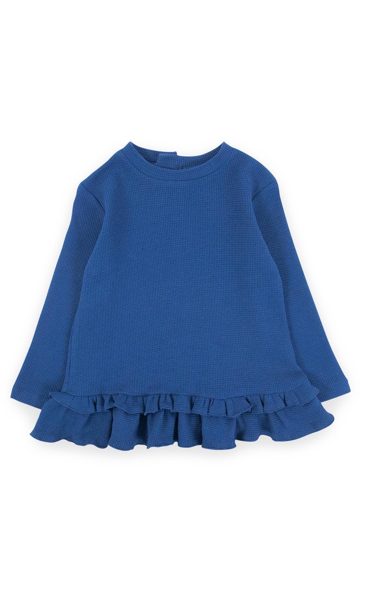 Waffle Fabric Dress Indigo