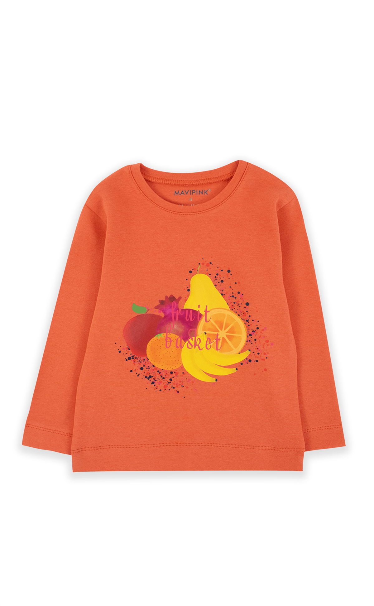 Fruit Basket Long Sleeve T-Shirt Pumpkin