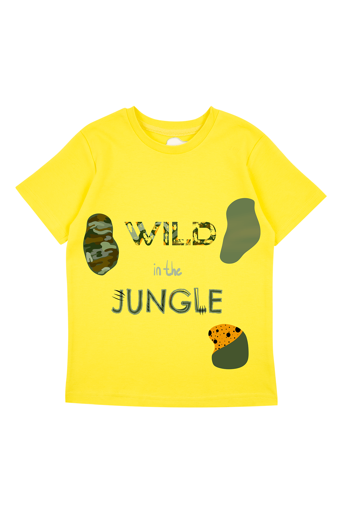 24SS0416 Wild Jungle Baskılı Tişört Sarı