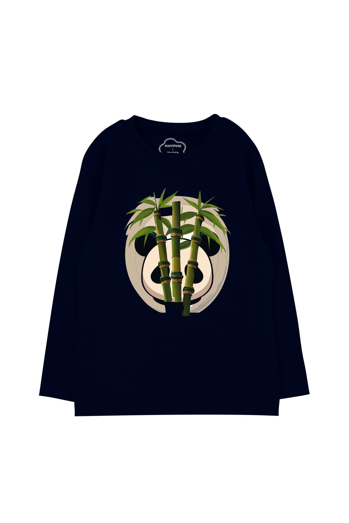 Panda Long Sleeve T-Shirt Navy