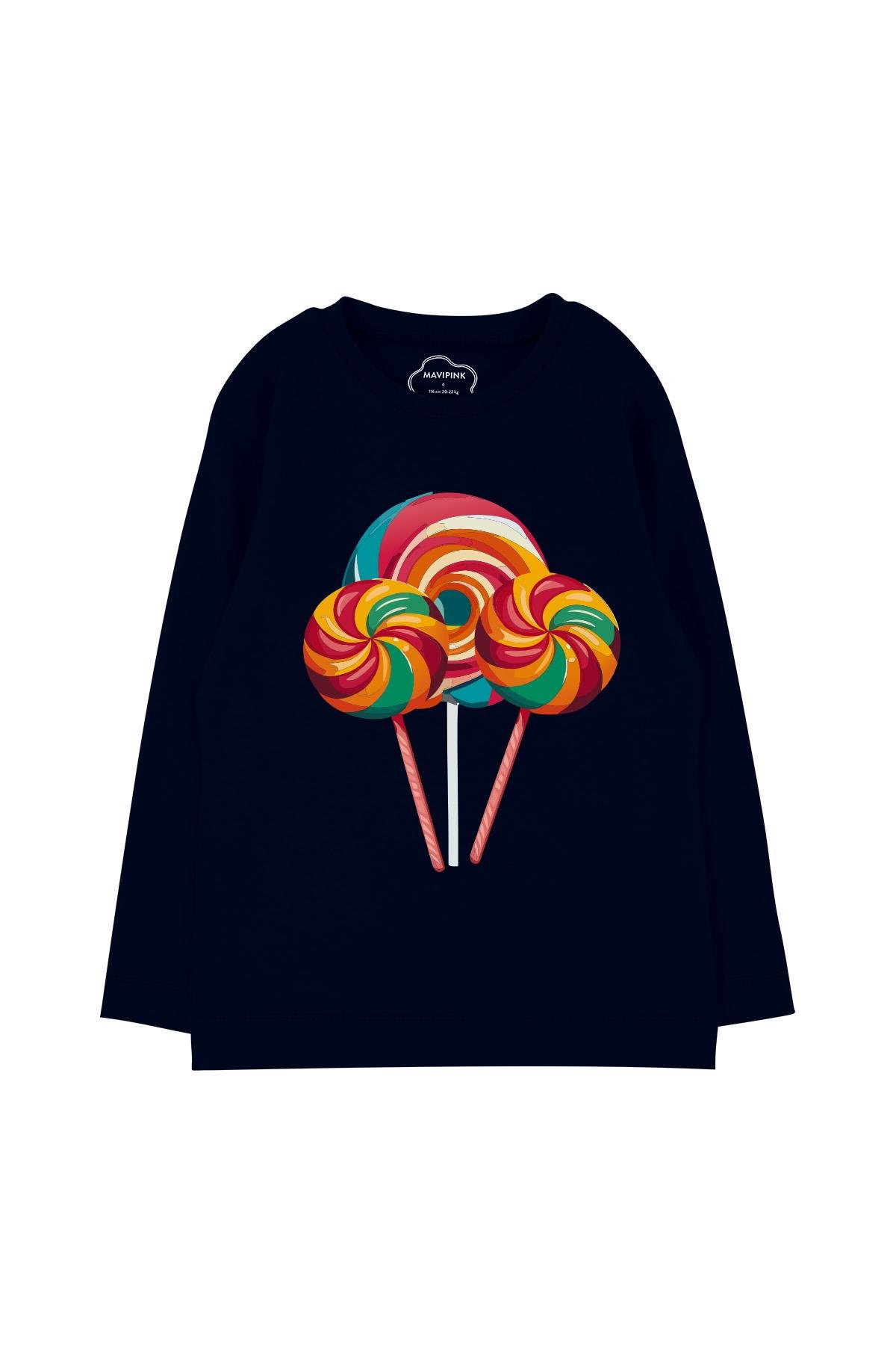 Lollipop Long Sleeve T-Shirt Navy