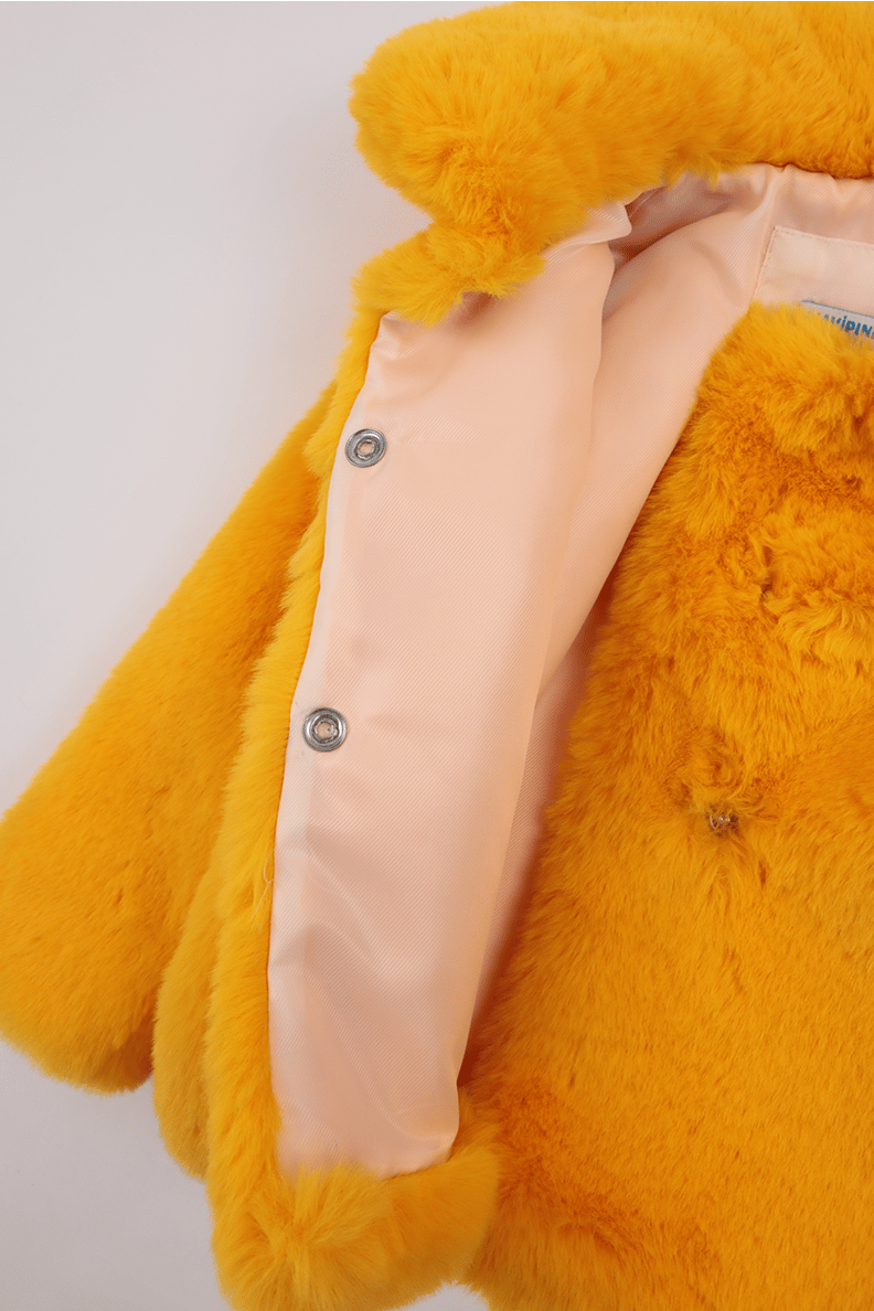 Mavipink 24208004 Kız Çocuk Suni Peluş Sarı Kürk 