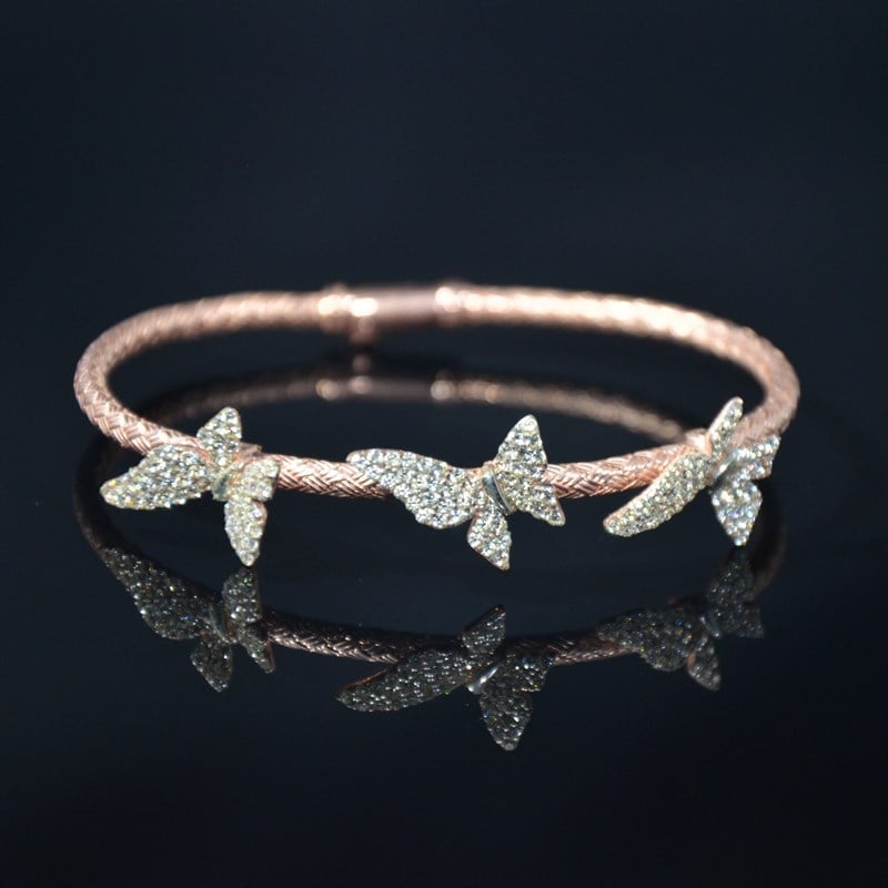 Premium Rose Triple Birds Bracelet