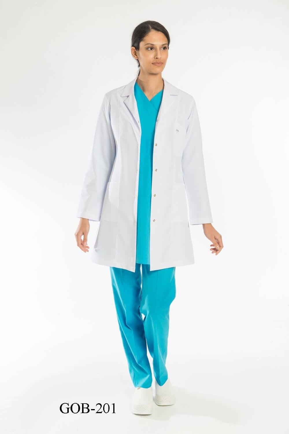 Doktor Önlüğü-Klasik Yaka Orta BoyBayan Doktor Önlüğü | Kısa Kollu Ceket Boy Önlük|  FormA'S | A'S 