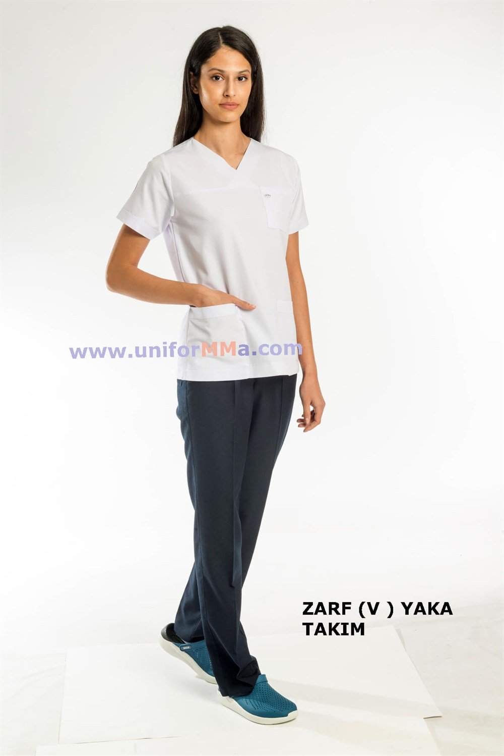 ZARFYAKA TAKIM-DÜZZARF YAKA HEMŞİRE FORMASI | V YAKA FORMA | uniformma.com