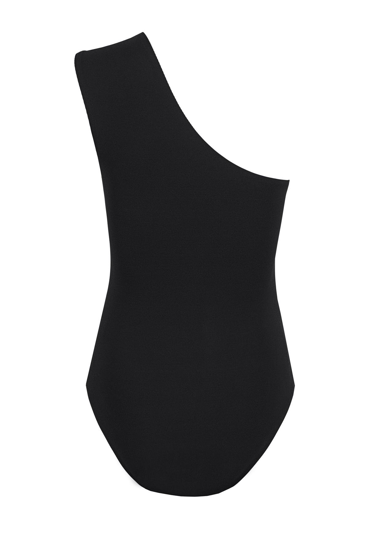 Hematite One Shoulder Swimsuit