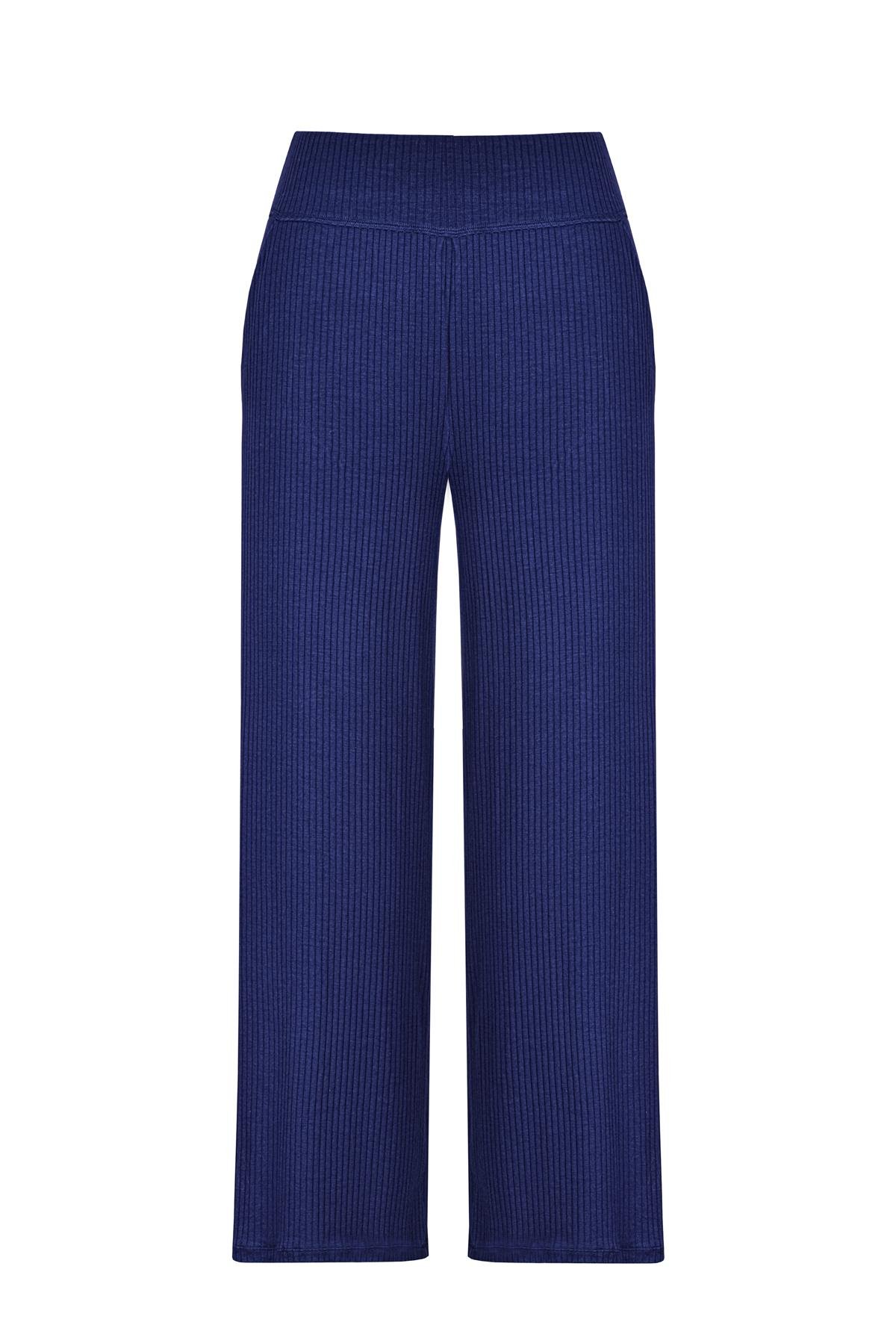 ULTRA COMFORT GENİŞ PAÇA PANTOLON LACİVERT