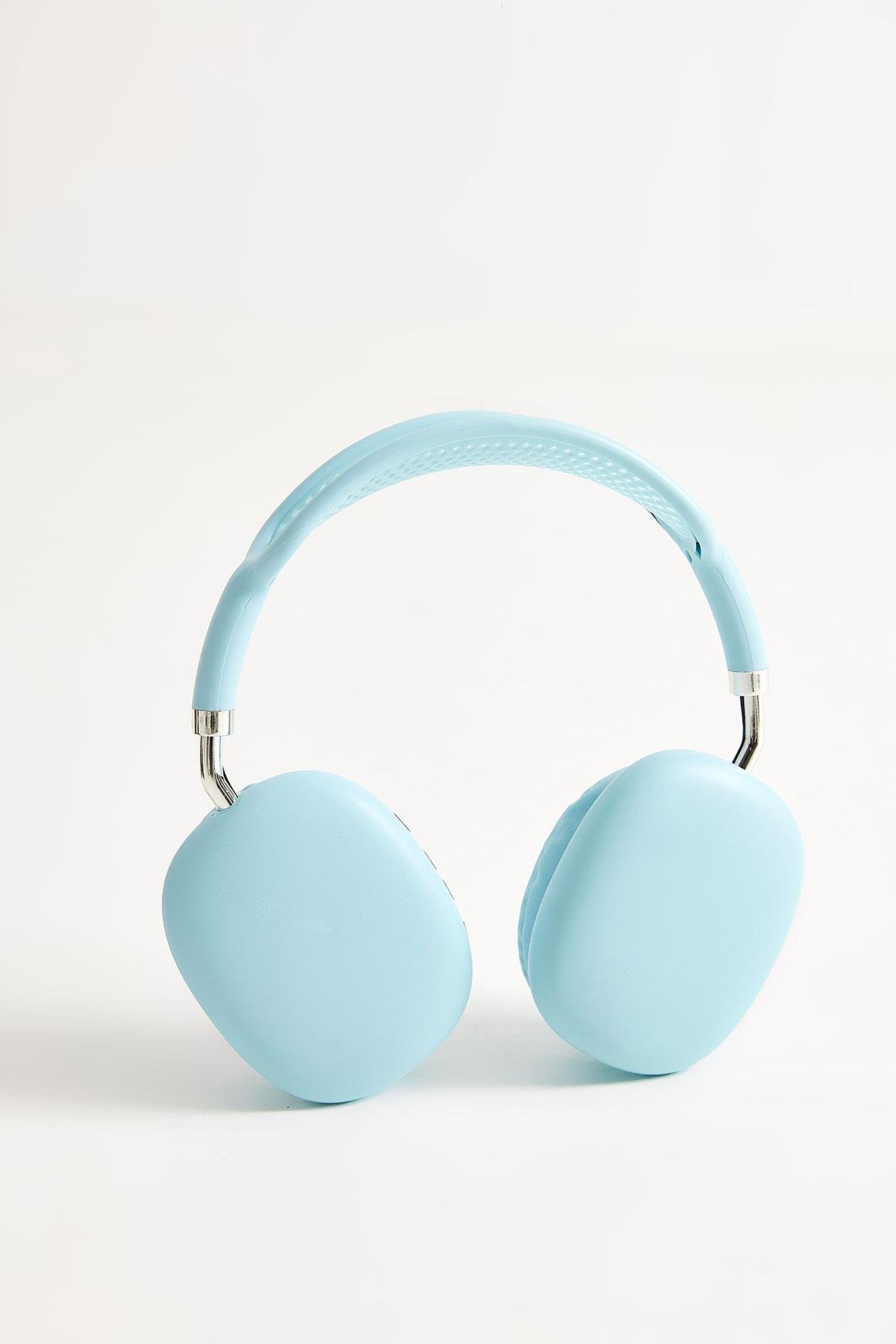Kulak Üstü Bluetooth Kulaklık Mavi