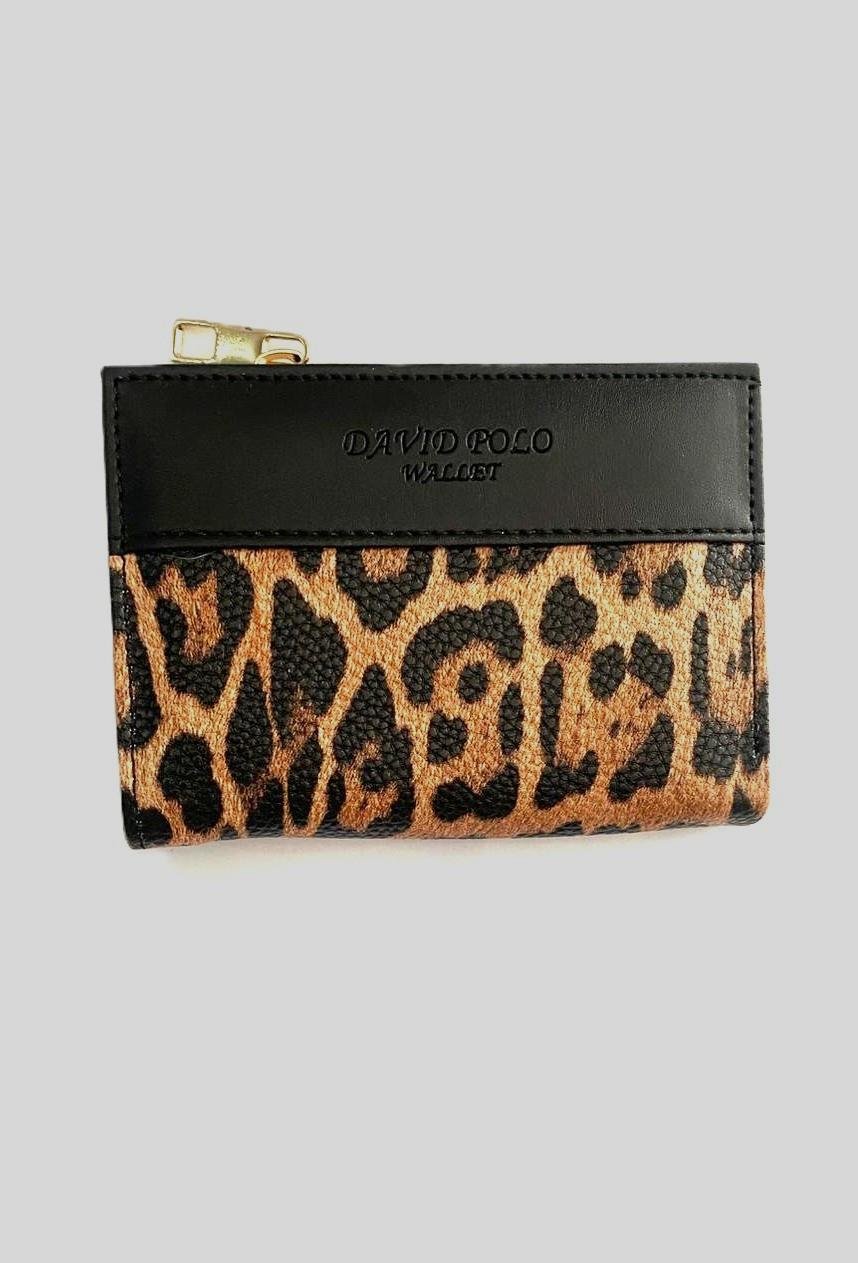 Leopar Desen Çıtçıtlı Kartlık Cüzdan