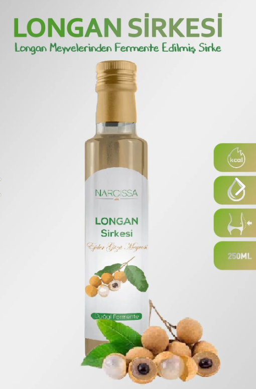 Doğal Fermente Longan Sirkesi 250 ml Narcıssa