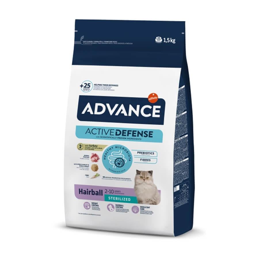 Advance Cat Sterilized Hairball Hindili Kısır Kedi Maması 1,5 Kg, Kısırlaştırılmış Kedi Maması, Advance