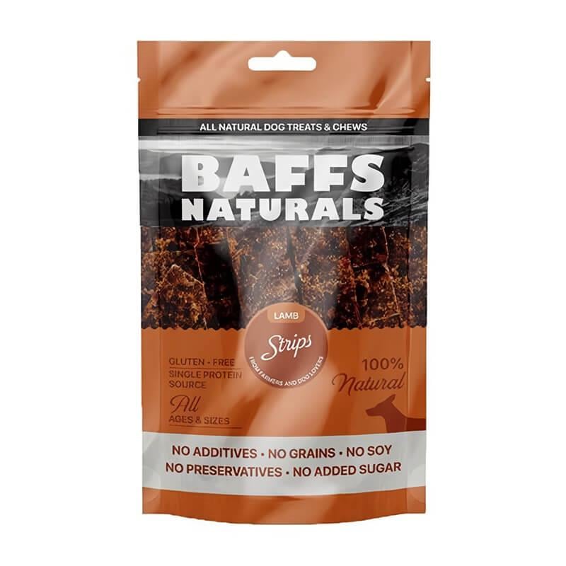 Baffs Natural Strips Kuzu Çubukları Köpek Ödülü 100 Gr, Köpek Atıştırmalıkları, Baffs