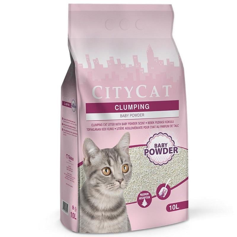 City Cat Baby Powdwe Topaklanan Kedi Kumu 10 Lt, Bentonit Kedi Kumu, Sanicat