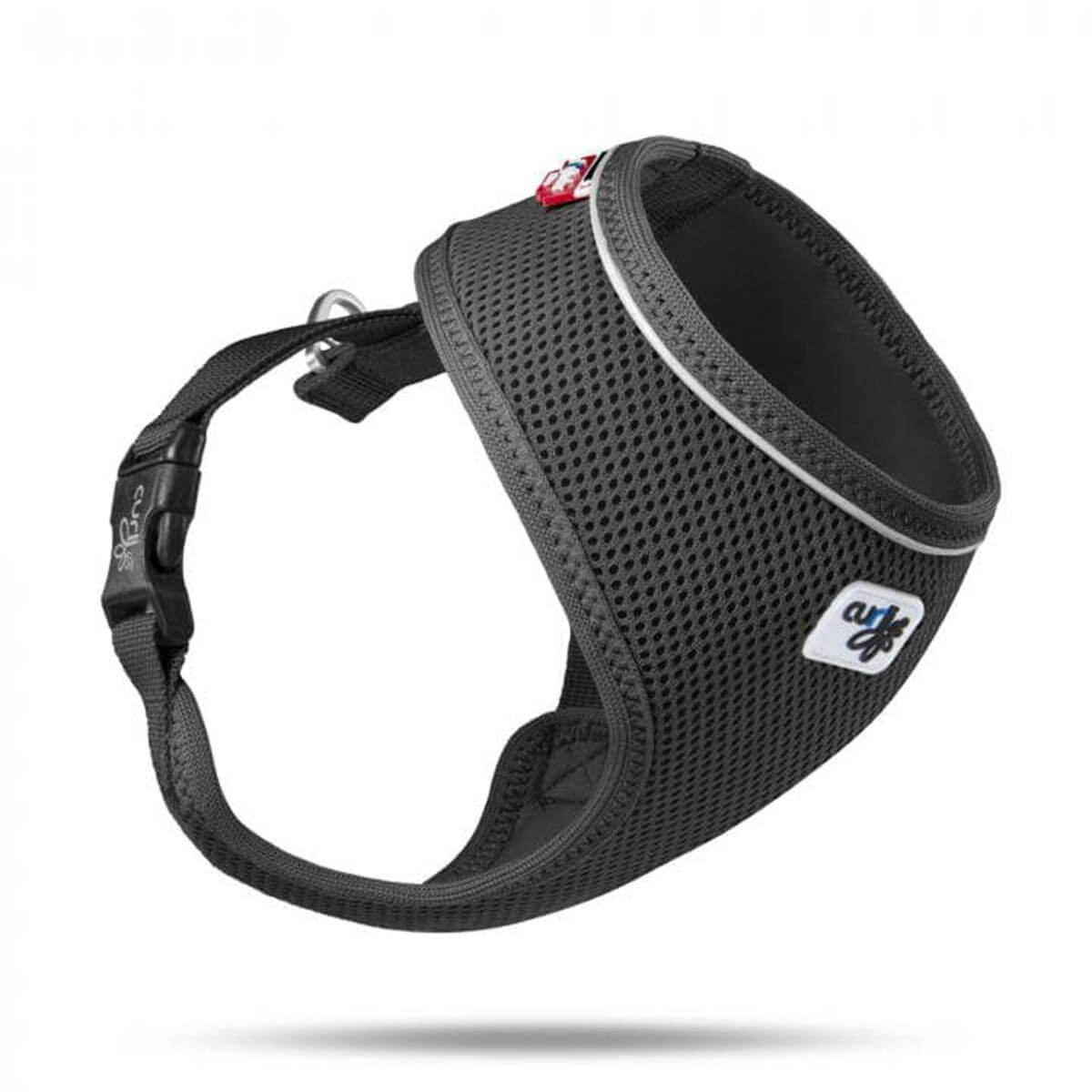 Curli Basic Air-Mesh Köpek Göğüs Tasması Siyah S
