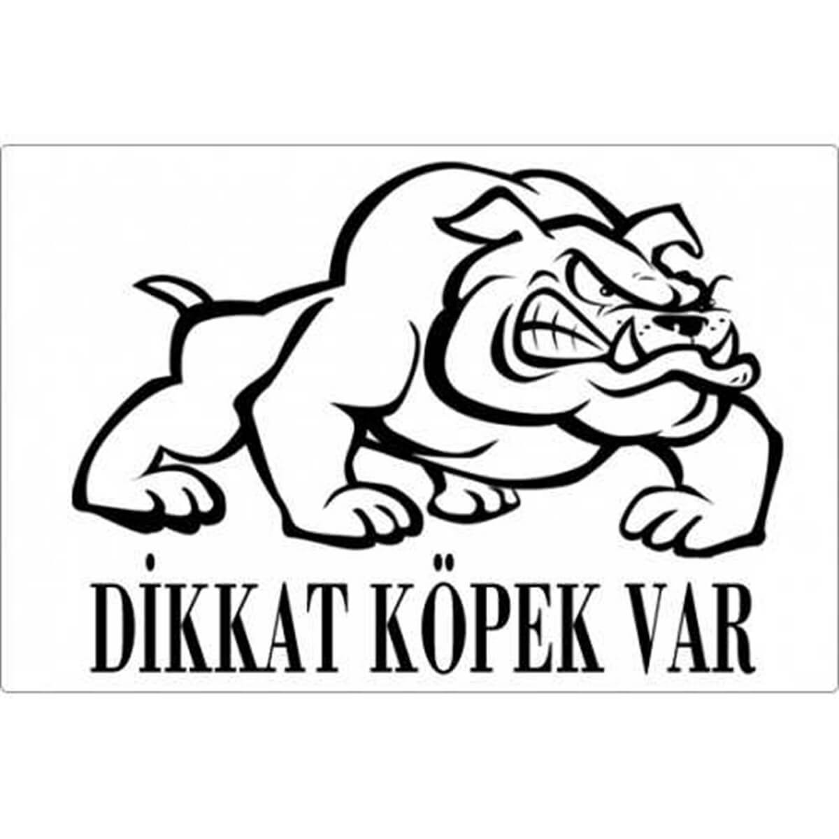 Dalis Pet Tag Dikkat Köpek Var Uyarı Levhası (Bulldog)