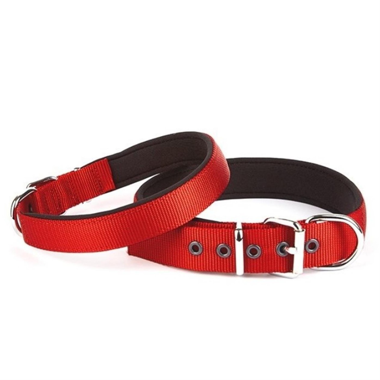 Doggie Comfort Sade Dokuma Boyun Tasması 3x47-55cm Kırmızı, Köpek Boyun Tasması, Doggie