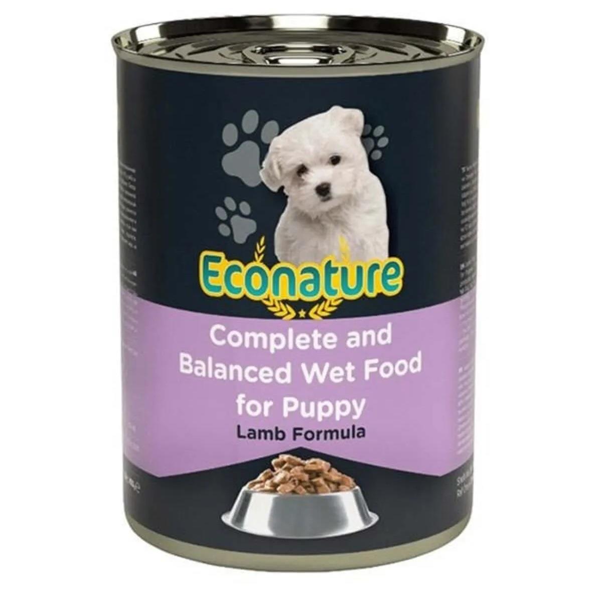 Econature Kuzu Etli  Yavru Köpek Konservesi 400gr, Yaş Yavru Köpek Maması, Econature