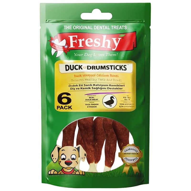 Freshy Drumsticks Ördek Budu Köpek Ödülü, Köpek Ödül Kemiği, Freshy